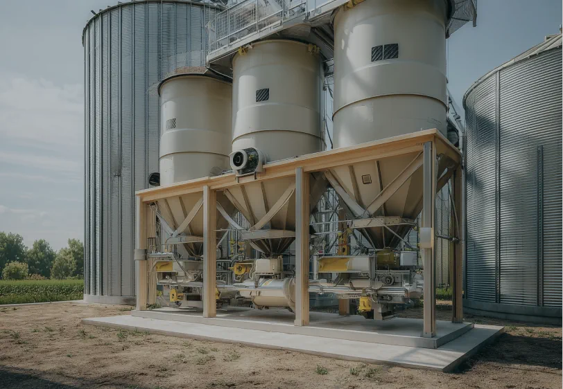 Размещение под силосом